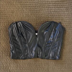 Zara Black Bustier Top